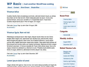 Free wordpress theme - Simple Blue