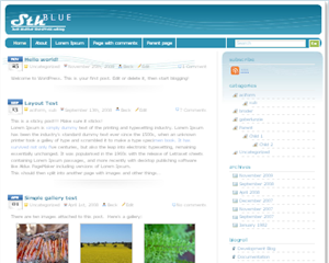 SthBlue free wordpress theme