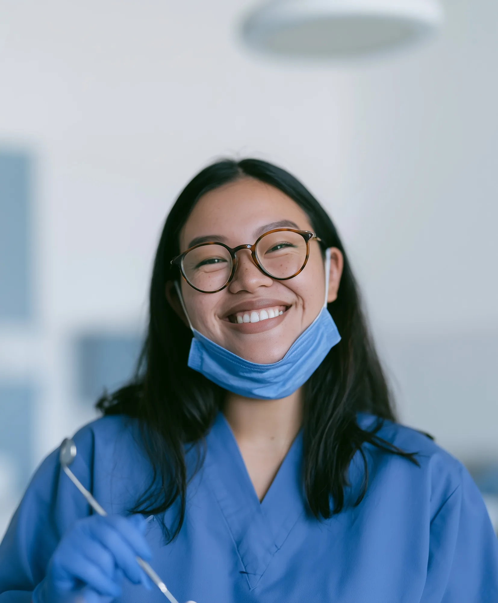 A dental hygienist at the practice
