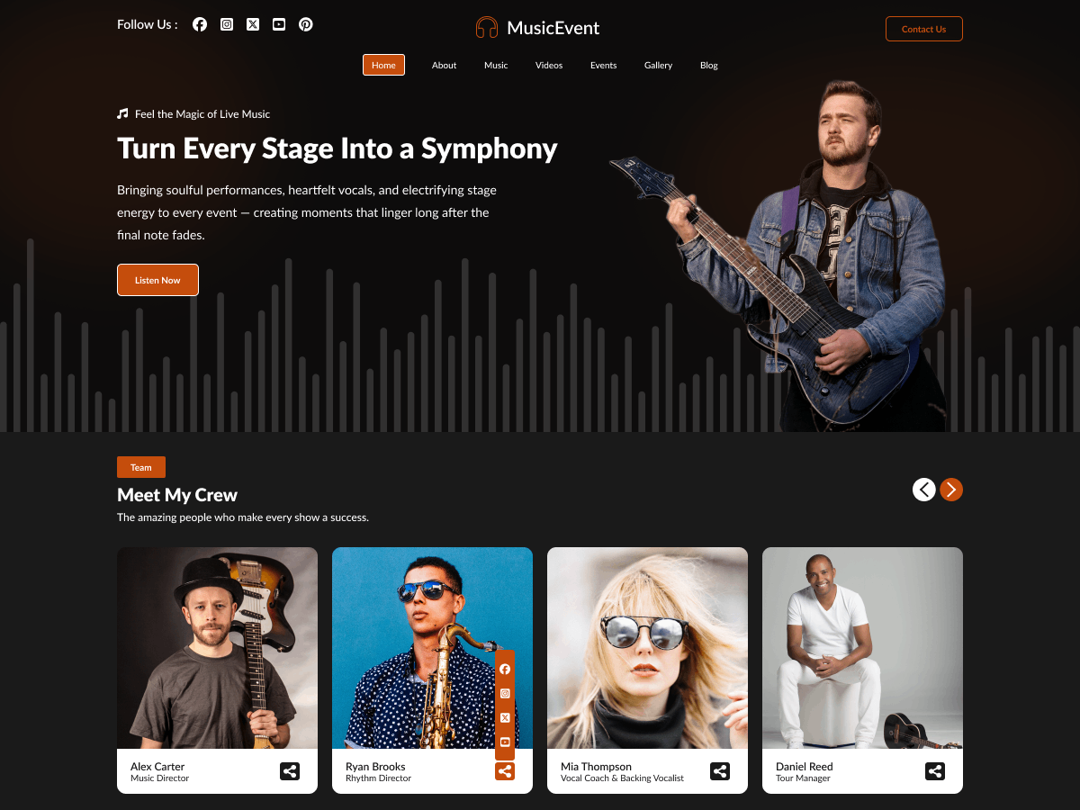 Music Event Artist Screenshot 1