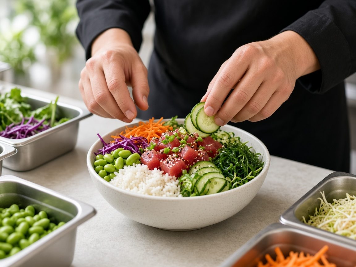 Placeholder photo of a bowl being assembled