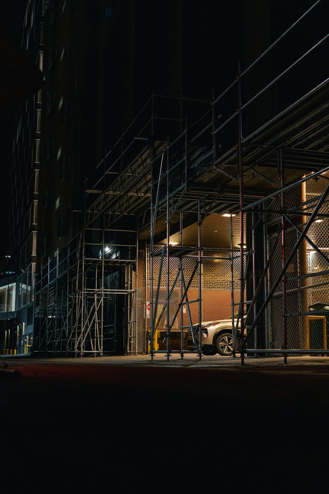 Construction at night